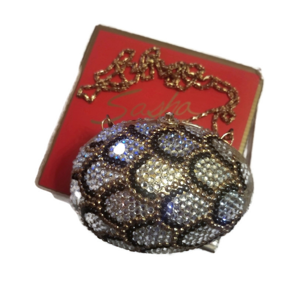 Sasha New York Pattern Egg Shaped Bag Vintage